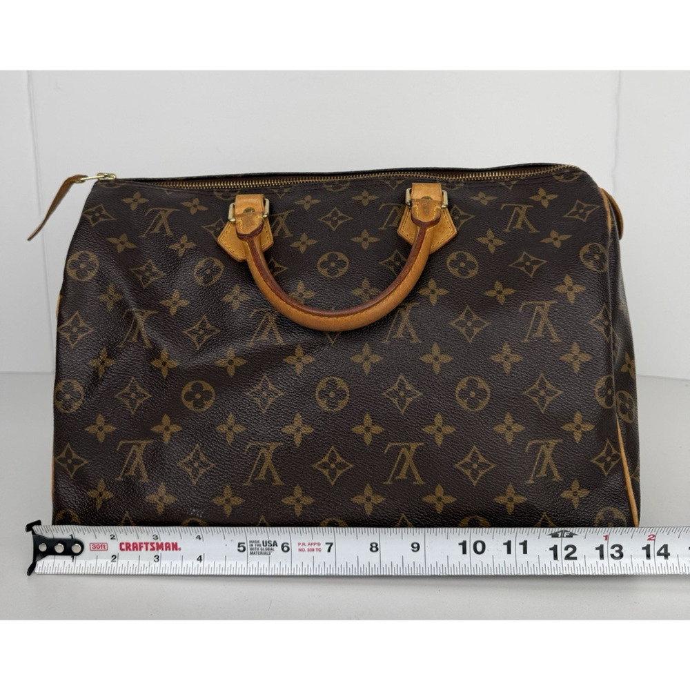 Louis Vuitton Monogram Speedy 35 Bag in Brown Coated Canvas 2006 S - Picture 12 of 16